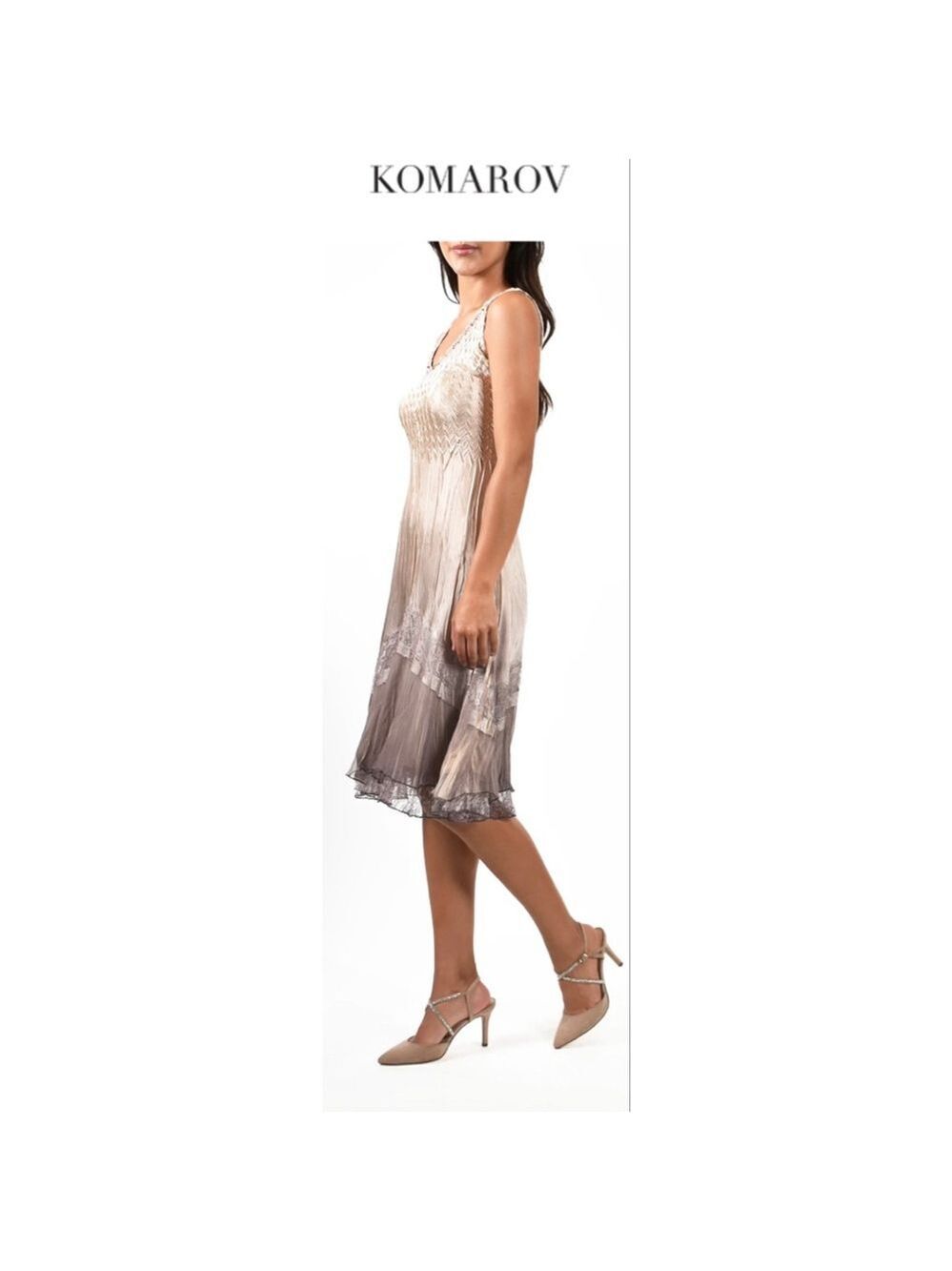 New KOMAROV Beach with Cafe Ombre Midi Dress M - Picture 2 of 5